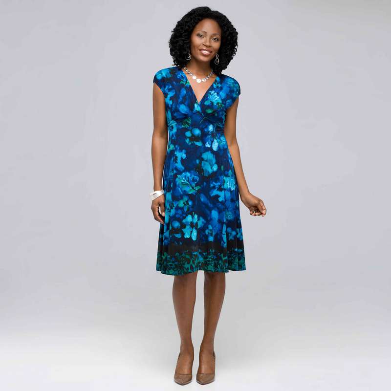 Floral Jersey Dress, Ink Multi, large image number 0
